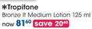 Tropitone Bronze It Medium Lotion-125ml