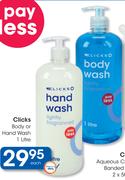 Clicks Body Or Hand Wash-1L Each