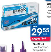 Go Black Hair Shampoo Or Dye-50ml Each