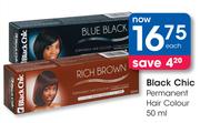 Black Chic Permanant Hair Colour-50ml Each