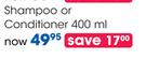 Schwarzkopf Gliss Shampoo Or Conditioner-400ml Each