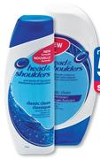 Head & Shoulders Shampoo 400ml or Conditioner 360ml