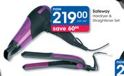 Safeway Hairdryer & Straightener Set-Per Set
