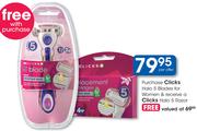 Clicks Halo 5 Blades For Women+ Free Clicks Halo 5 Razor-Per Offer