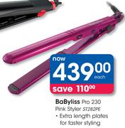 BaByliss Pro 230 Pink Styler ST282PE