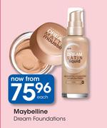 Maybelline Dream Foundations Each
