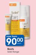 Boots Solei Range Each