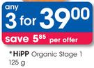 Hipp Organic Stage 1-3x125g 