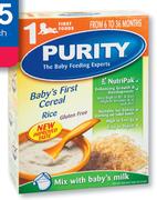 Purity Cereal Just Add Milk Stage 1 Or 2 - 450g