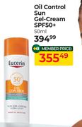 Eucerin Oil Control Sun Gel Cream SPF50+-50ml