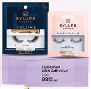Eylure Eyelashes With Adhesive 1 Pair-Per Set