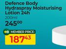 Bionike Defence Body Hydraspray Moisturising Lotion 24h-200ml