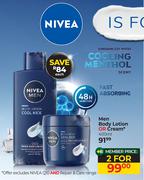Nivea Men Body Lotion Or Cream-For 2 x 400ml