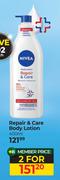 Nivea Repair & Care Body Lotion-For 2 x 400ml