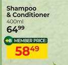 Organics Shampoo & Conditioner-400ml