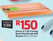House Of York Carving Board Hardwood With Groove 49.5x35.5cm