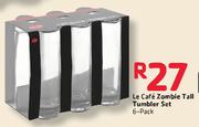 Le Cafe Zombie Tall Tumbler Set-6 Pack