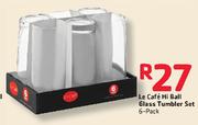 Le Cafe Hi Ball Glass Tumbler Set-6 Pack