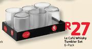 Le Cafe Whisky Tumbler Set-6 Pack
