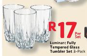 Luminarc 3 Pack Fully Tempered Glass Tumbler Set