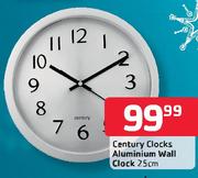 Century Clocks Aluminium Wall Clock 25Cm