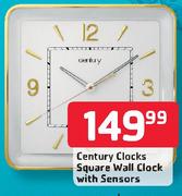 Century Clocks Square Wall Clock With Sensors