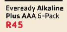 Eveready Alkaline Plus AAA 6 Pack
