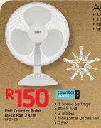 PnP Counter Point Desk Fan 23Cm CPDF-23