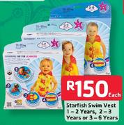 Starfish Swim Vest 1-2 Years, 2-3 Years Or 3-6 Years-Each