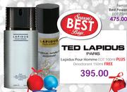 Ted Lapidus Paris Pour Homme EDT-100ml + Deodorant-150ml 
