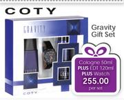 Coty Gravity Gift Set Cologne-50ml + EDT-120ml + Watch