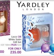Yardley London Lace Or White Satin Gift Set EDT-100ml + 15ml