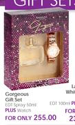Yardley London Gorgeous Gift Set EDT Spary-50ml + Watch