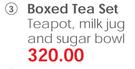Boxed Tea Set:Teapot, Milk Jug And Sugar Bowl