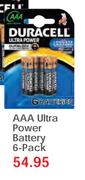 Duracell AAA Ultra Power Battery-6-Pack