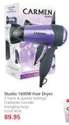 Carmen Paris Studio 1600W Hair Dryer