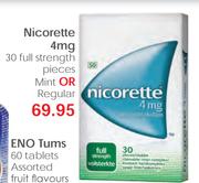 Nicorette-4mg 30 Full Strength Piece Mint Or Regular