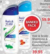 Hair & Scalp Shampoo & Conditioner Banded Pack-2x200ml