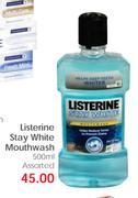 Listerine Stay White Mouthwash Assorted-500ml
