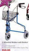 3 Wheeled Walker With Basket 35433