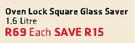 Addis Oven Lock Square Glass Saver-1.6L