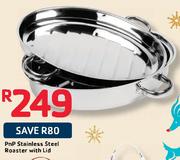 PnP Stainless Steel Roaster With Lid