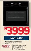 Defy Petit Chef Oven Black DBO434