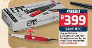 EHC Hair Straightner With Mini Straightner + Angel Curls Wand