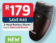 Philips 2-Head Battery Shaver PQ202