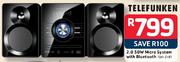 Telefunken 2.0 50W Micro System With Bluetooth TDH-21BT