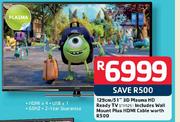 Aim 129cm/51" 3D Plasma HD Ready TV STY0251