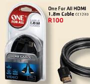 One For All HDMI 1.8m Cable CC1230