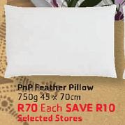 PnP Feather Pillow 750g 45x79cm