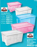Big Jim Storage Boxes Assorted Colours-13L Each